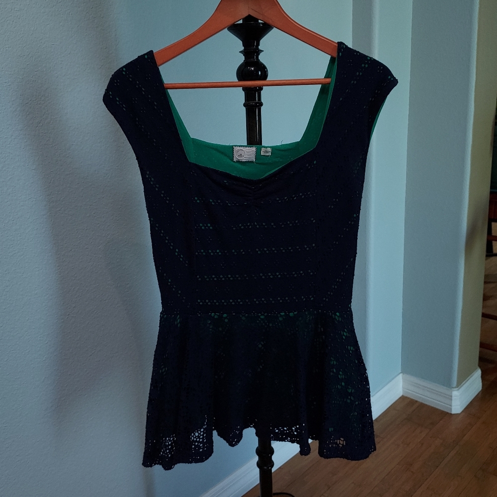 Anthropologie postmark peplum blouse